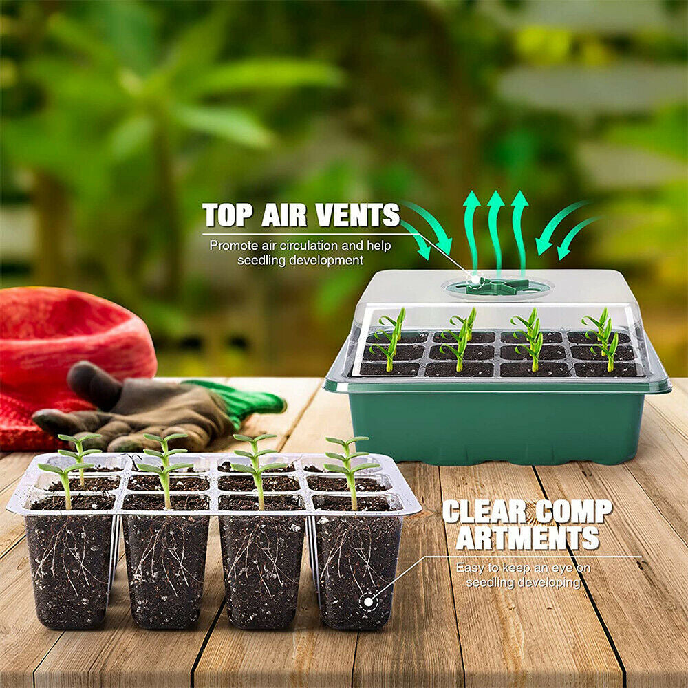 10 Set 12 Hole Plant Seeds Grow Box Propagation Nursery Seedling Starter Tray AU