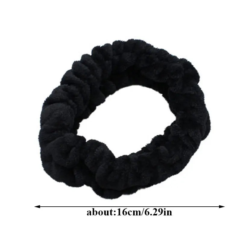 Coral Fleece Headband Elastic Kont Hairband Plush Headband Elastic Solid Korean Style Bow Hairbands Wash Face Hair Accessories