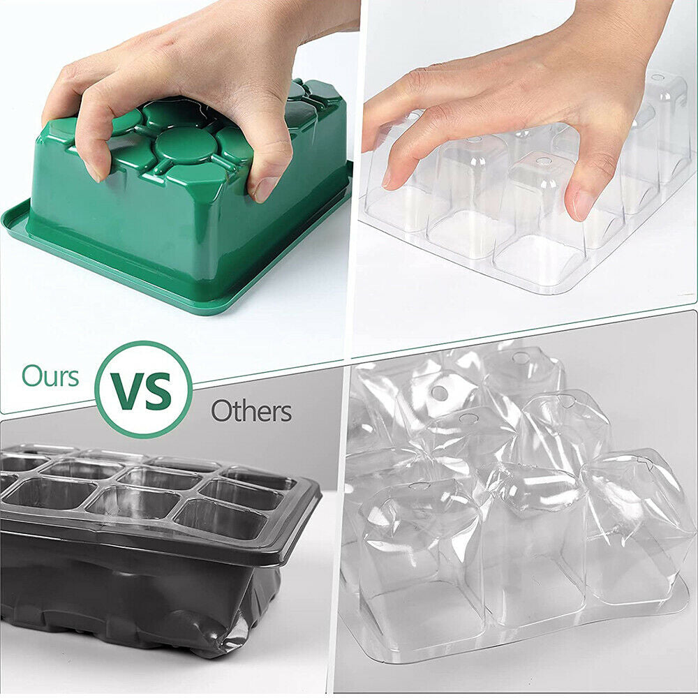 10 Set 12 Hole Plant Seeds Grow Box Propagation Nursery Seedling Starter Tray AU