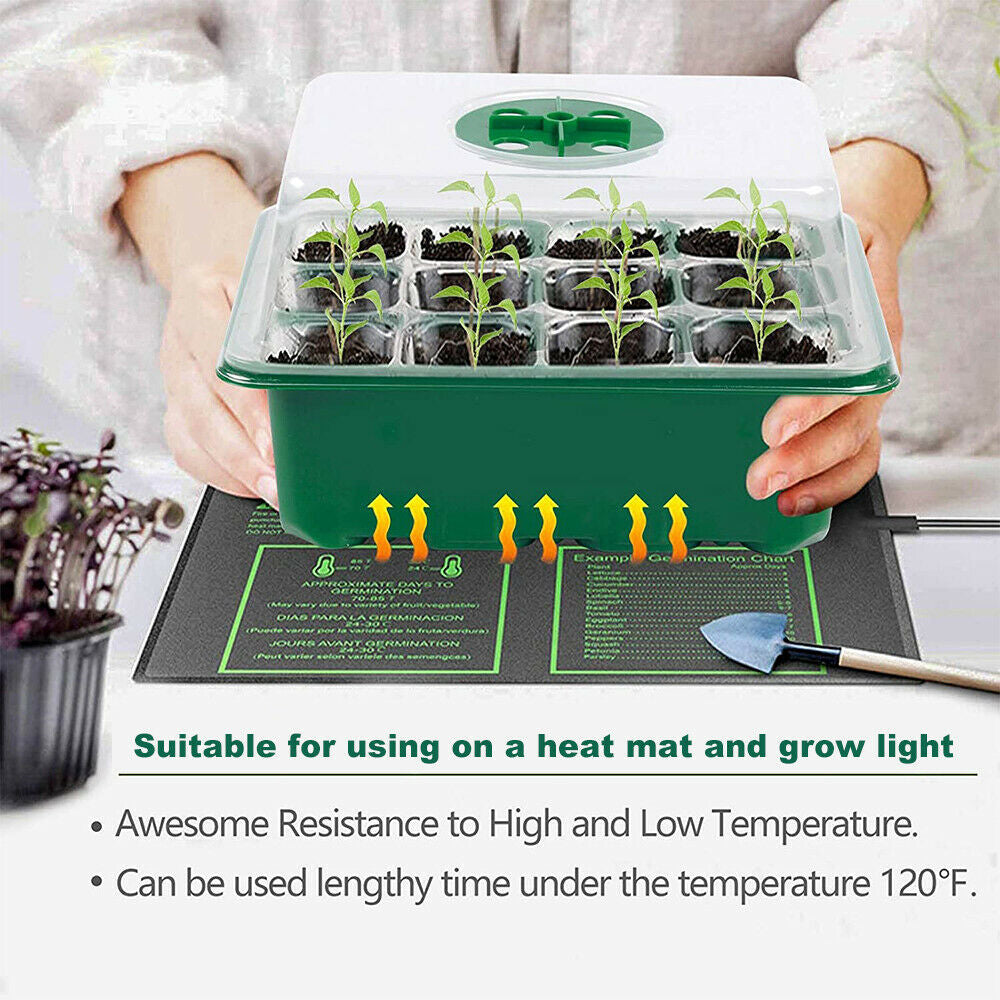 10 Set 12 Hole Plant Seeds Grow Box Propagation Nursery Seedling Starter Tray AU