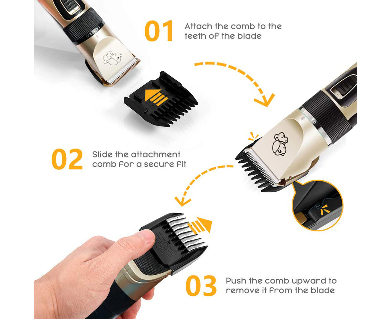 Pet/Dog Grooming Kit Cordless Clipper/Trimmer/Scissors Nail File Comb Set