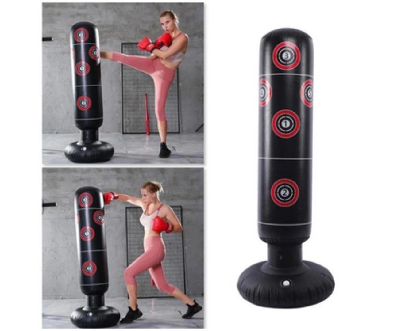 Punching Bag Adults 160 Cm, Standing Punching Bag Punching Bag Standing Inflatable Punching Bags Tumbler Adult Fitness-C