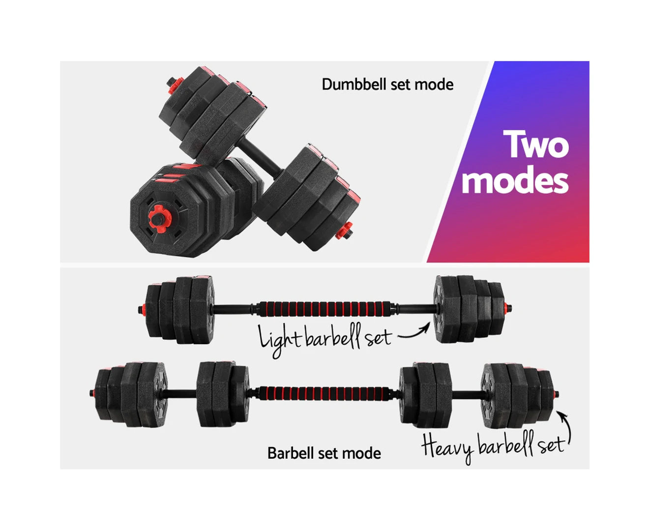 40Kg Dumbbells Barbell Set Adjustable Dumbbell Weight Lifting