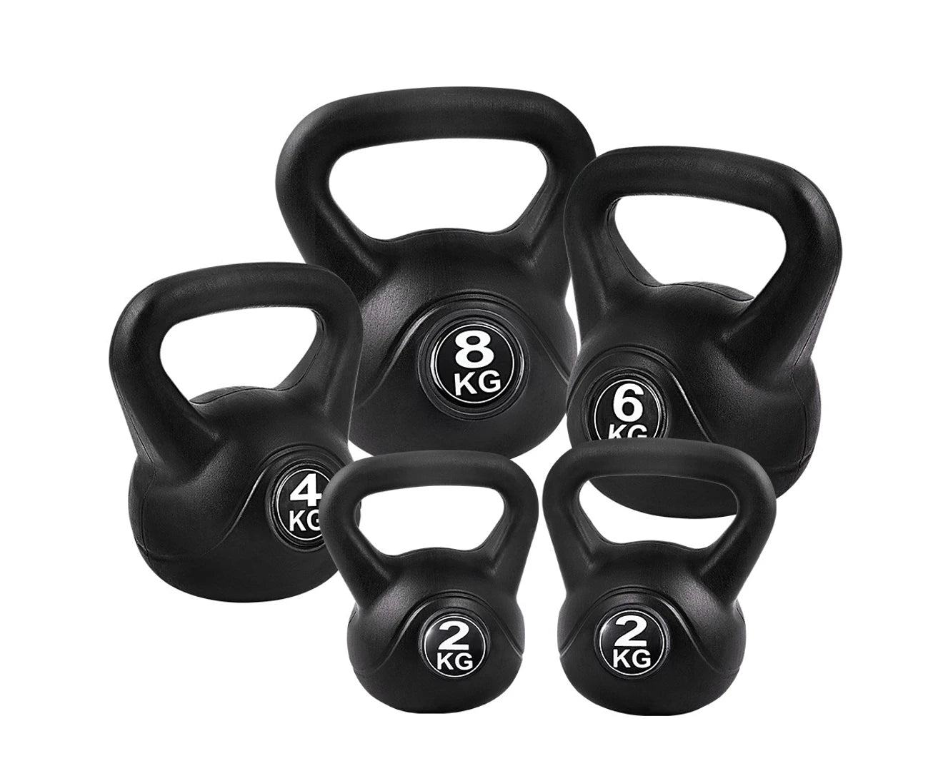 22Kg Kettlebell Set Weight Lifting Kettlebells Bench Dumbbells Gym Home