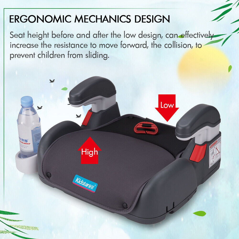 4- 12 Years Car Booster Seat Chair Cushion Pad for Toddler Children Kids Sturdy
