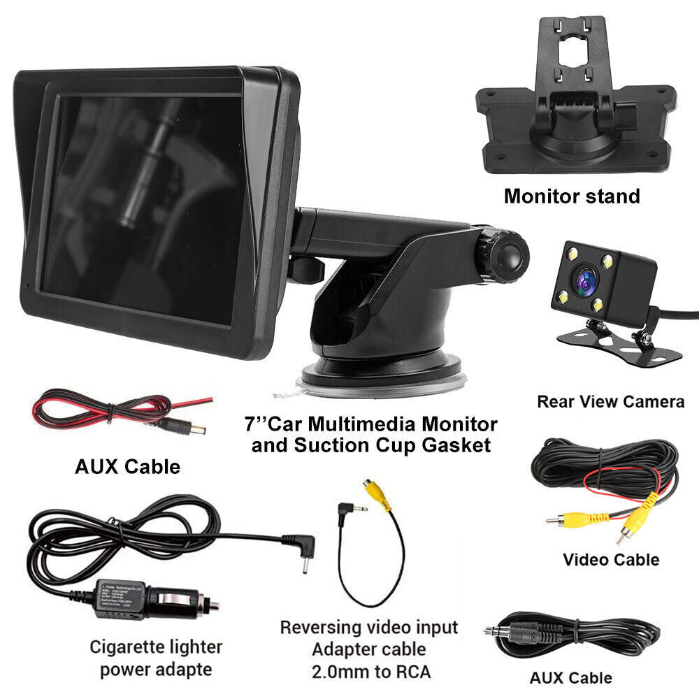 Portable 7'' Wireless Apple Carplay Android Auto Touch Screen Car Radio Stereo