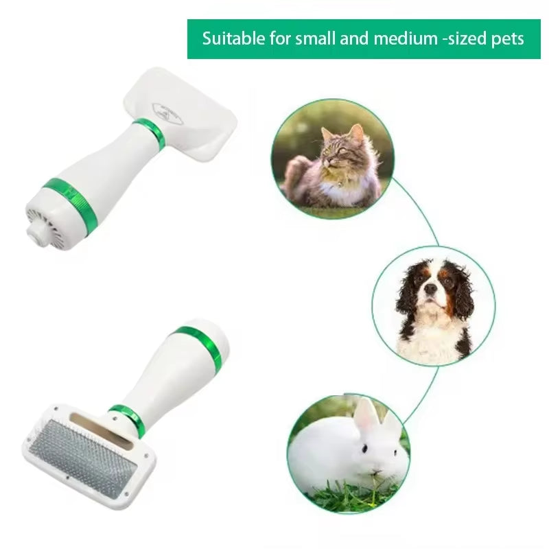 Pet Hair Dryer with Slicker Brush Grooming for Cat and Dog Brush Professional Home Grooming Furry Drying Portable Dog Blower
