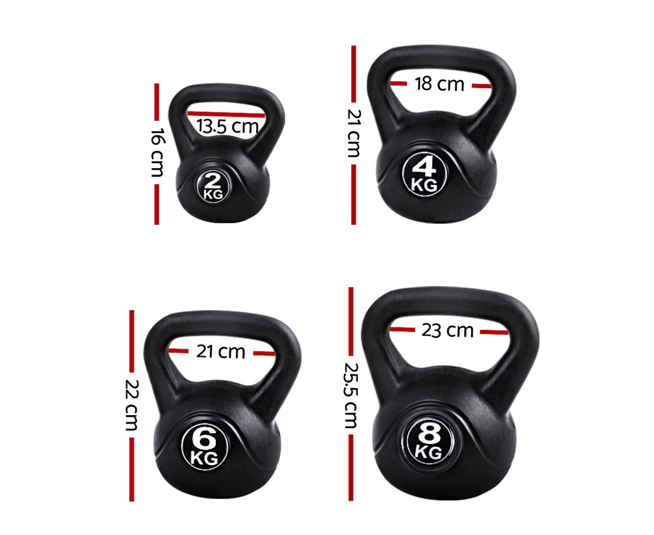 22Kg Kettlebell Set Weight Lifting Kettlebells Bench Dumbbells Gym Home