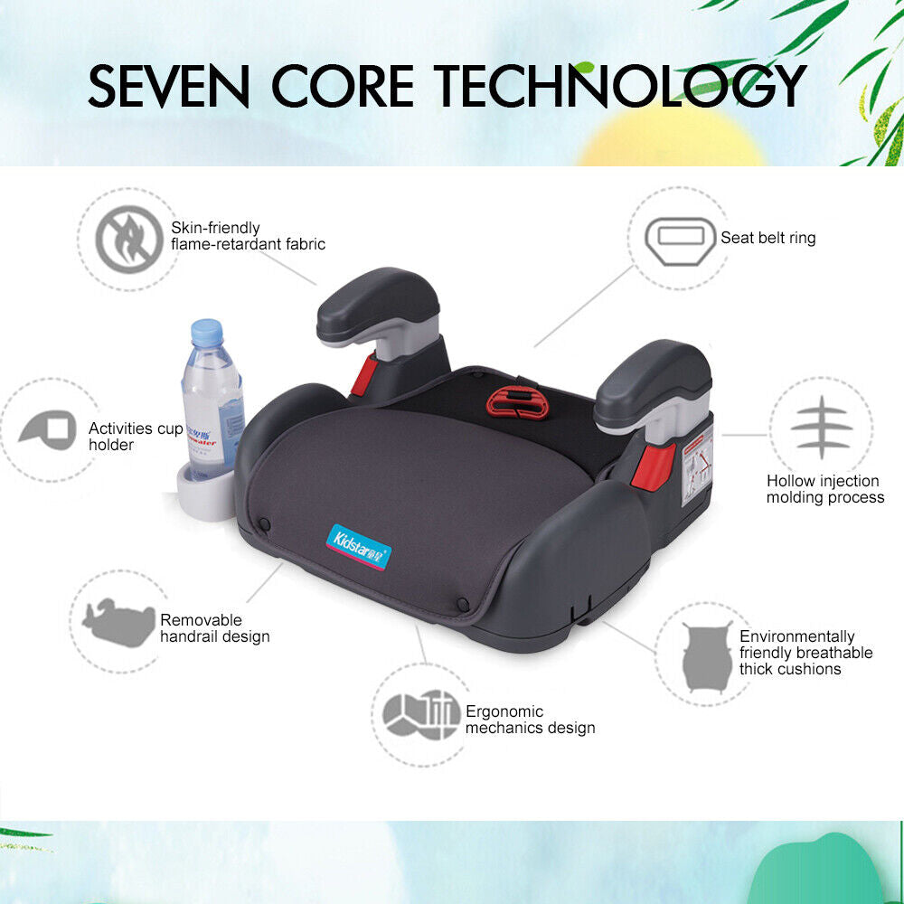 4- 12 Years Car Booster Seat Chair Cushion Pad for Toddler Children Kids Sturdy