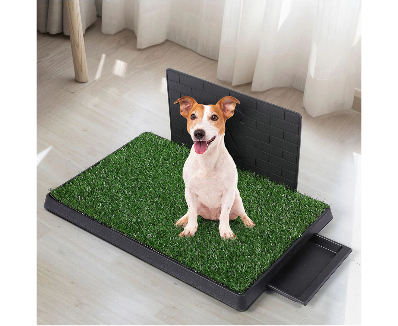Indoor Dog Pet Grass Potty Training Portable Toilet Pad Tray Turf Mat Jumbo