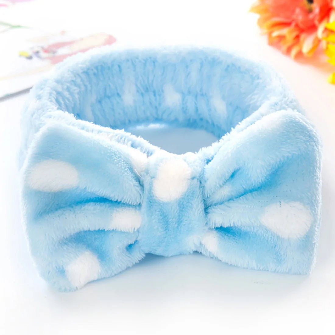 Coral Fleece Headband Elastic Kont Hairband Plush Headband Elastic Solid Korean Style Bow Hairbands Wash Face Hair Accessories