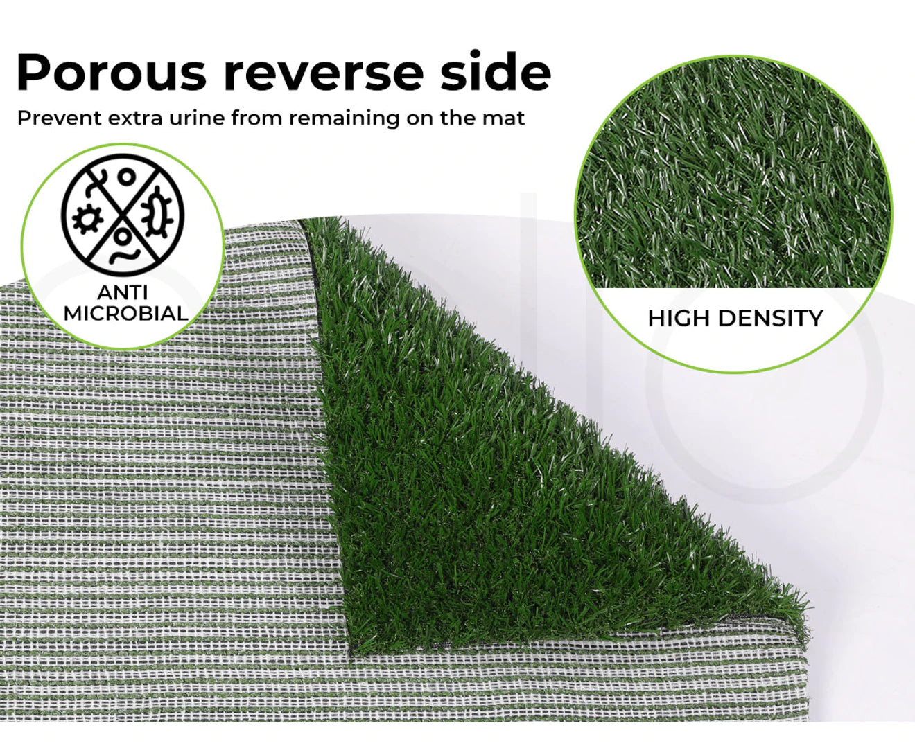 Indoor Dog Pet Grass Potty Training Portable Toilet Pad Tray Turf Mat Jumbo