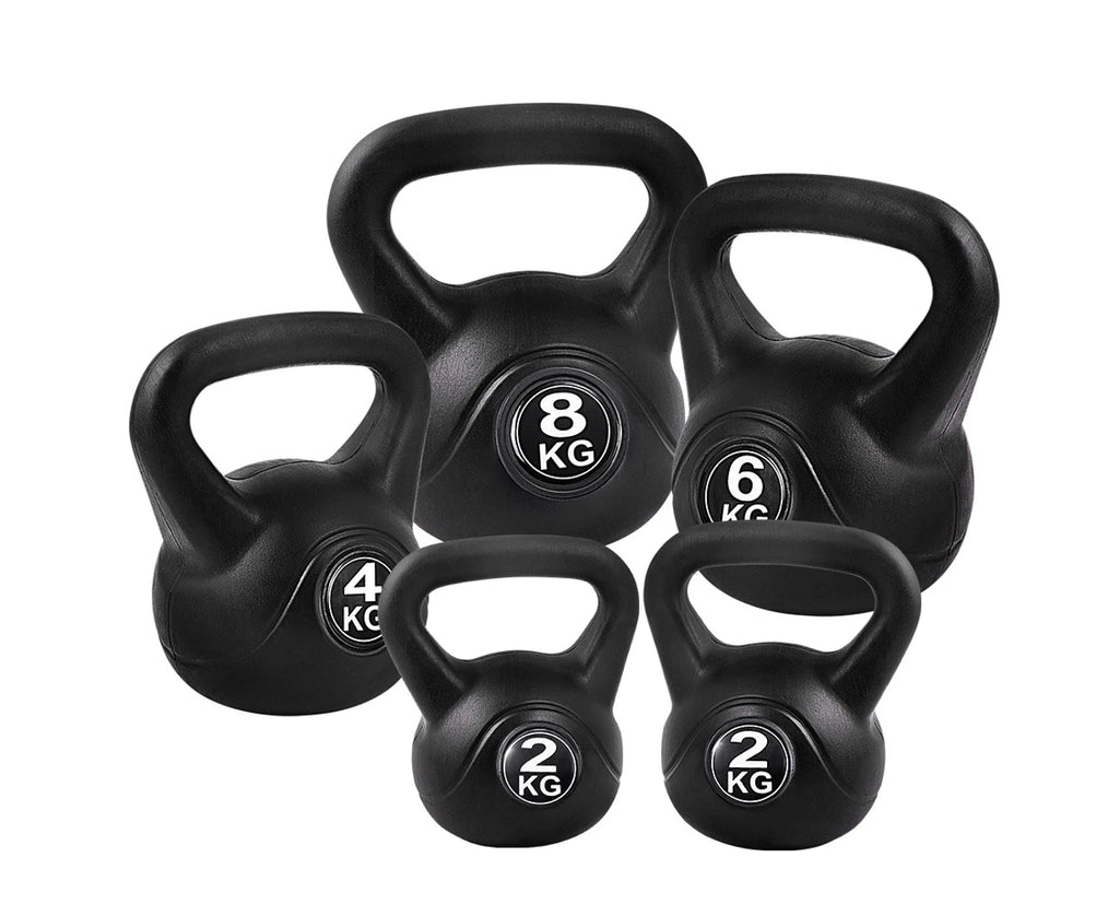 22Kg Kettlebell Set Weight Lifting Kettlebells Bench Dumbbells Gym Home