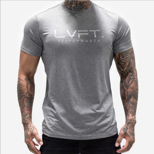 LIVE FIT Mens Gym Top LVFT Training Exercise Sports T-Shirt Vest for Work Out