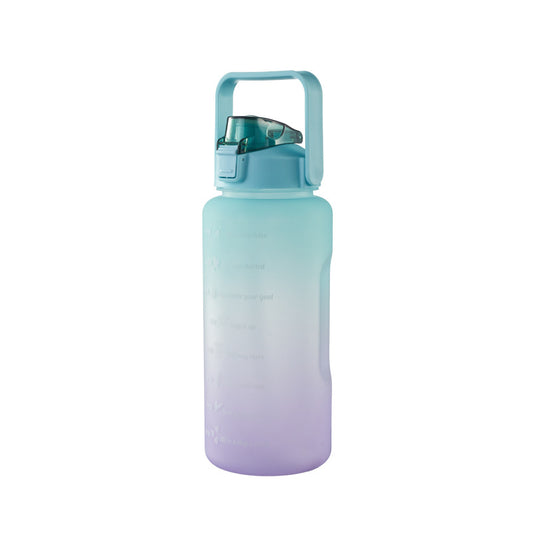 2L Sports Water Bottle Large Capacity Straw Time Motivational Fitness Jugs AU