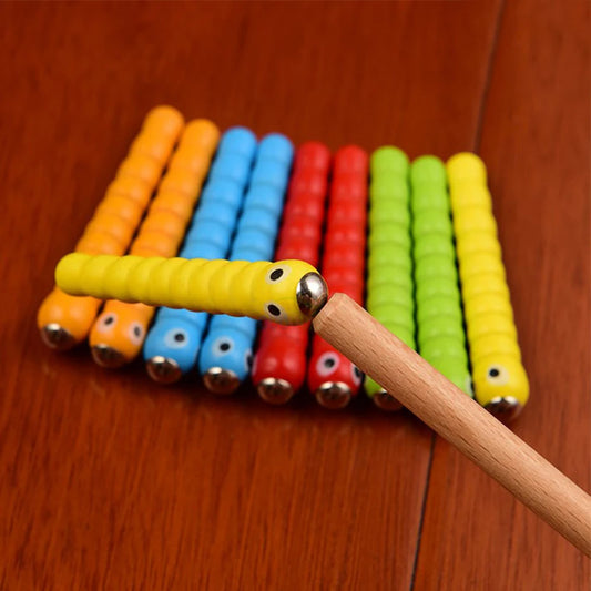 Wooden Magnetic Strawberry Bug Catching Game &ndash; A Fun and Educational Toy for Toddlers