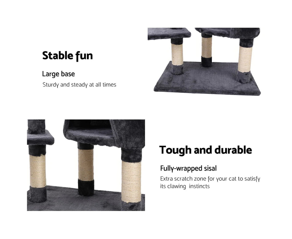 I.Pet Cat Tree 120Cm Tower Scratching Post Scratcher Wood Condo House Bed Toys
