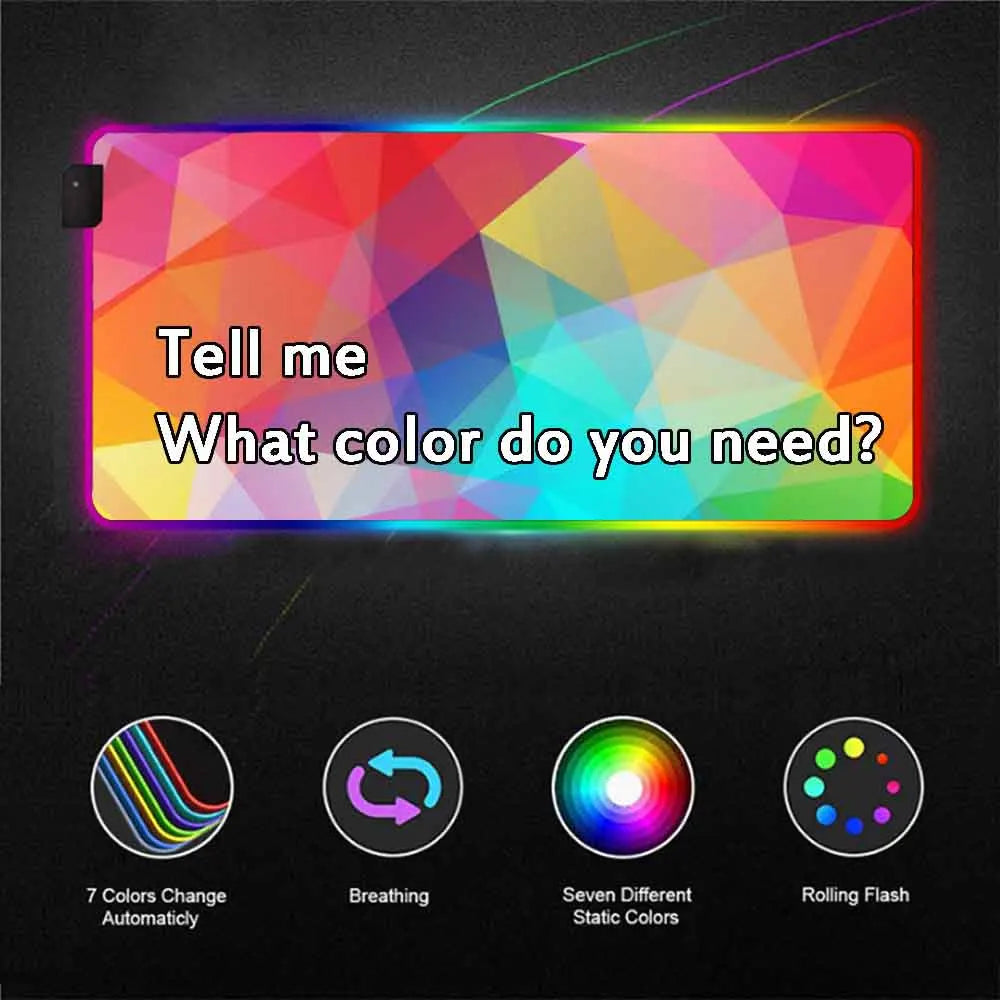 Black and White Mouse Pad Gamer Pink Mouse Mat Simple Gaming Led Lights Mousepad Rgb Computer Accessories Table Pads Large Mats
