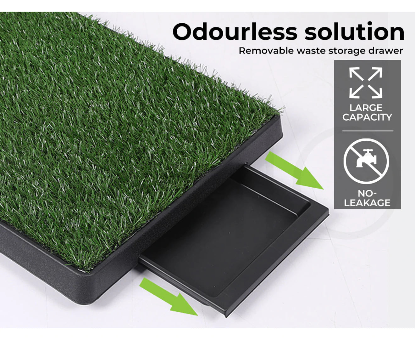 Indoor Dog Pet Grass Potty Training Portable Toilet Pad Tray Turf Mat Jumbo