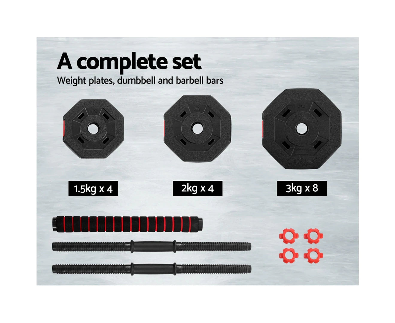 40Kg Dumbbells Barbell Set Adjustable Dumbbell Weight Lifting