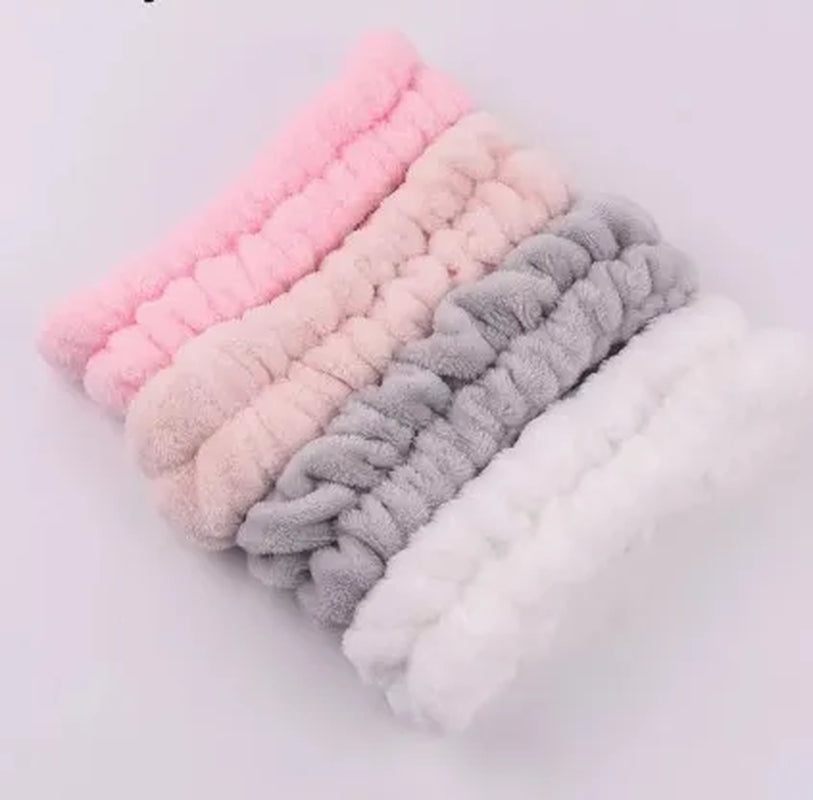 Coral Fleece Headband Elastic Kont Hairband Plush Headband Elastic Solid Korean Style Bow Hairbands Wash Face Hair Accessories